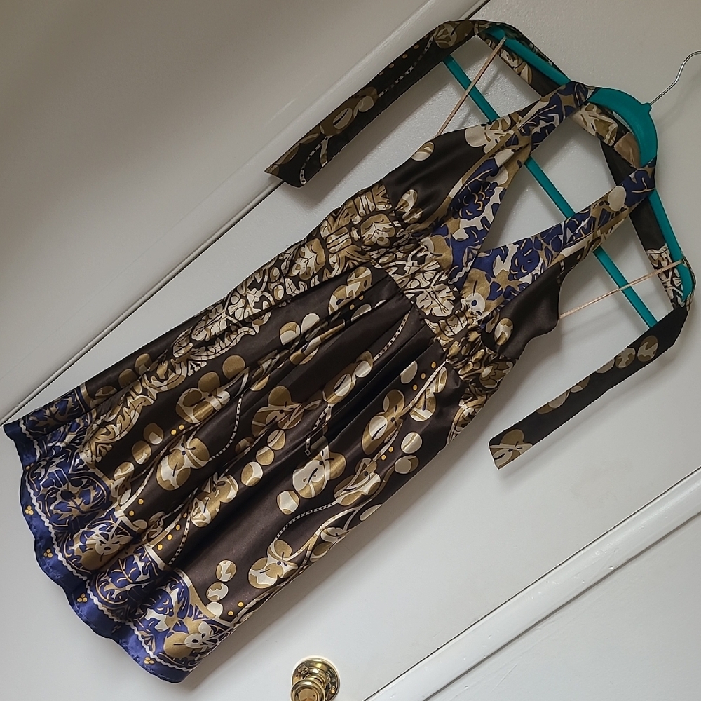 Elegant Floral Halter Dress